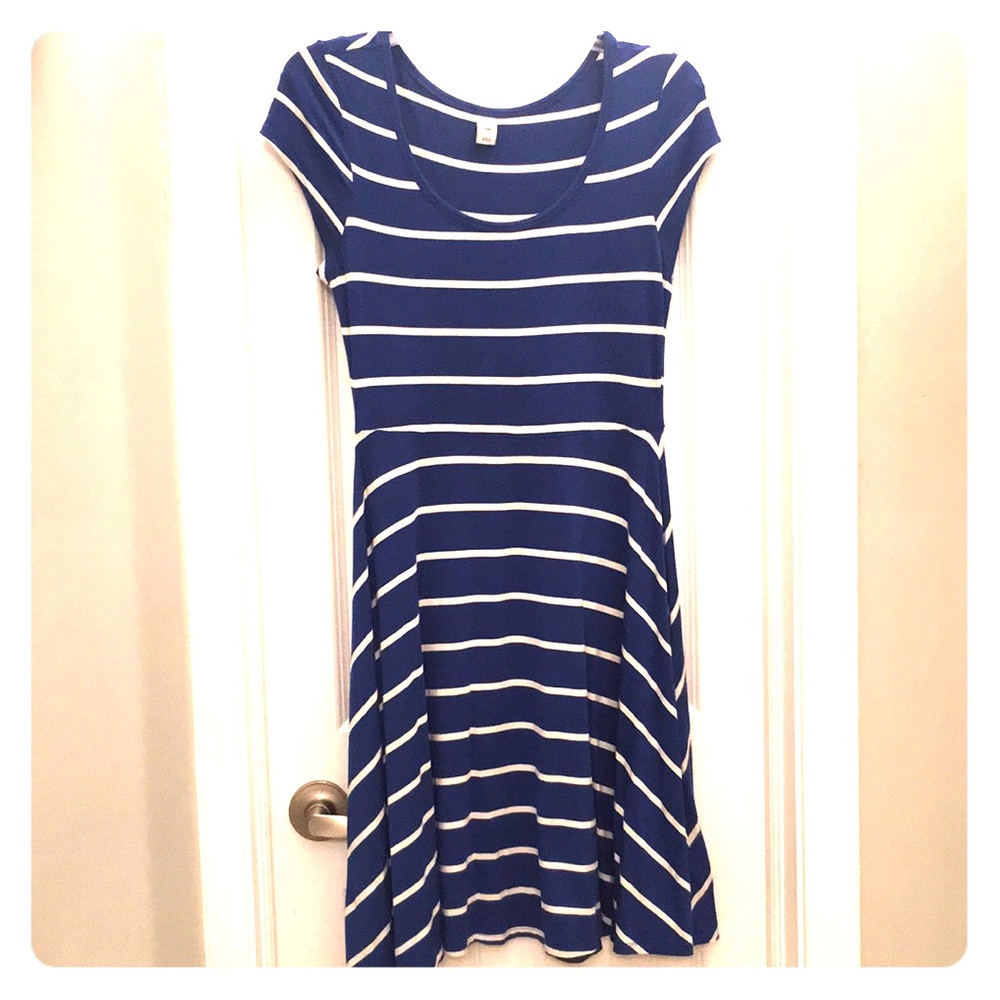 Blue striped dress